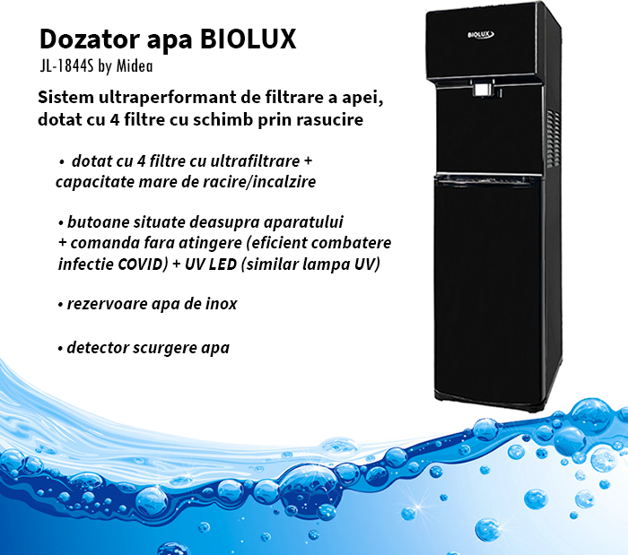 dozator apa cu sistem de filtrare BIOLUX JL1844S-UF by Midea